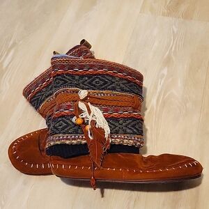 Moccasin slipper boots